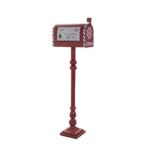 CAIXA DE CORREIO NATALINA EM METAL VERMELHO EXPRESS - 101cm