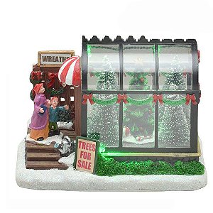VILA NATALINA COM LUZ LOJA DE ARVORE DE NATAL 11,5X16CM