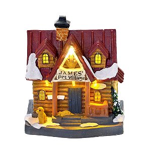 CIDADE NATALINA  COM LUZ JAMES PET VILLAGE 13X11,5CM