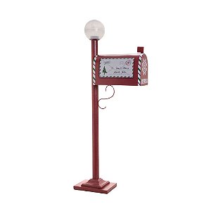 CAIXA DE CORREIO NATALINA COM LUZ EM METAL E PLASTICO 113cm