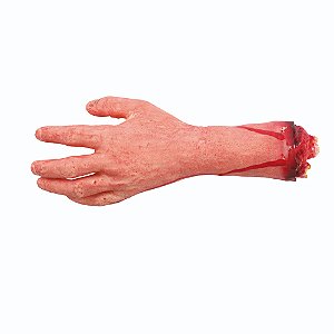 MAO CORTADA COM SANGUE DECORAÇÃO HALLOWEEN 28CM