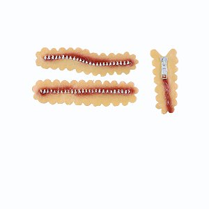 MAQUIAGEM EFEITOS ESPECIAIS CORTE ZIPER COM SANGUE KIT