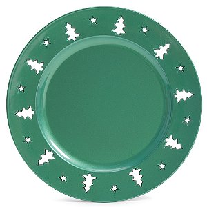 SOUSPLAT NATALINO COMO PINHEIRO E ESTRELA VERDE 33CM