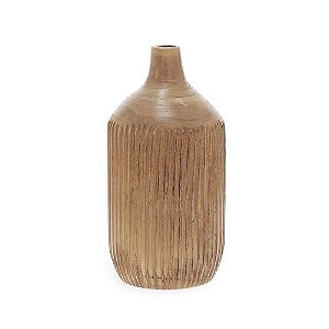 VASO EM MADEIRA MARROM MART 39CM
