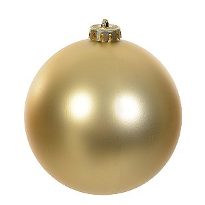 BOLA NATALINA FOSCA NO TUBO COM 1 UN DOURADO 12CM FLORARTE