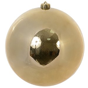 BOLA METALICA NO TUBO COM 1 UNIDADE DOURADO 20CM FLORARTE