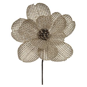 FLOR NATALINA DECOR RUSTICO BEGE 22CM FLORARTE