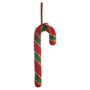 ENFEITE DE NATAL BENGALA VERMELHO E VERDE 52X19CM FLORARTE