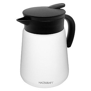 GARRAFA TERMICA COLORS INOX BRANCO E PRETO 800ML HAUSKRAFT