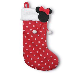 MEIA BOTA MINNIE COM POPOM BOLINHAS 45CM DISNEY