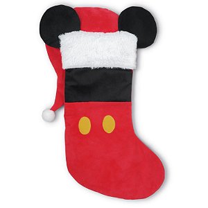 MEIA COM ORELHA MICKEY MOUSE E GORRO NATALINO DISNEY 52CM