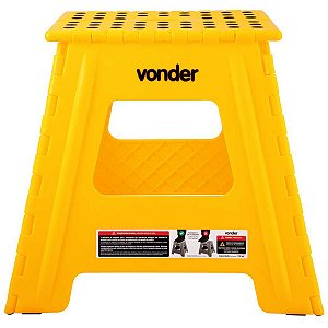 BANQUETA PLASTICA DOBRAVEL 360MM AMARELA VONDER