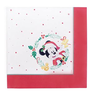 GUARDANAPO NATALINO MICKEY COM GUIRLANDA DISNEY 32,5CM