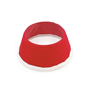 SAIA PARA ARVORE DE NATAL RIGIDA C/VELUDO VRM/BCO 58cm