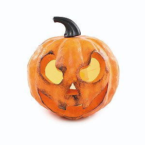 ENFEITE ABOBORA DECOR SMOKE M C LUZ E FUMAÇA 22CM HALLOWEEN