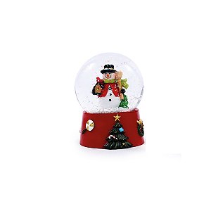 GLOBO AGUA NATALINO DECOR BONECO DE NEVE EM RESINA  9cm