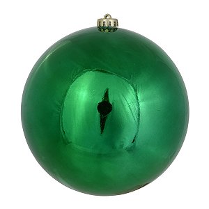 BOLA METALICA NO TUBO COM 1 UNIDADE VERDE 20CM FLORARTE