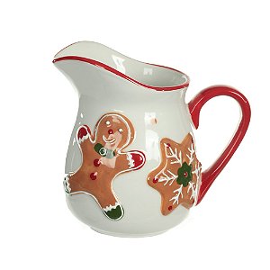 JARRA DECOR NATALINA GINGERBREAD EM CERAMICA 11,7CM FLORARTE
