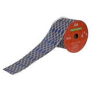 FITA ARAMADA CETIM C/ GLITTER (AZUL MARINHO) 9,14m