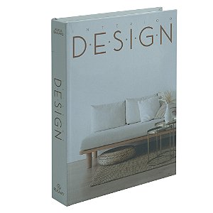 CAIXA LIVRO MDF DESIGN CINZA 31,5CM FLORARTE