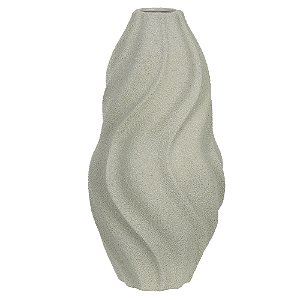 VASO DECOR CURVAS CERAMICA BEGE 37CM FLORARTE