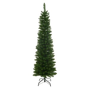 ARVORE NATAL BOSTON SLIM 460 TIPS C/BASE VERDE 2,1M FLORARTE