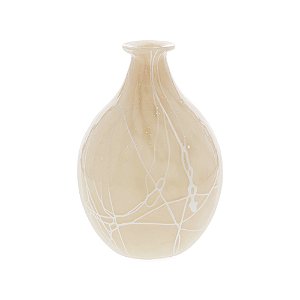 VASO EM VIDRO BEGE MART 23CM