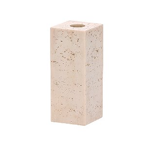 VASO EM POLIRRESINA SOLITÁRIO BEGE MART 6,5cm