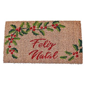 CAPACHO FIBRA DE COCO HEDYN FELIZ NATAL 1PC 33X60CM