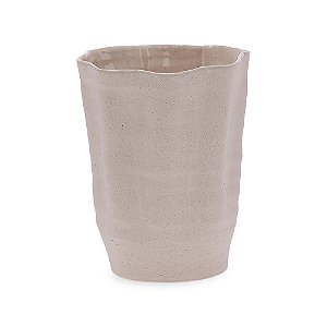 VASO EM CERAMICA ABSTRATO BEGE MART 24,5CM