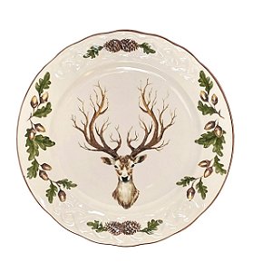 PRATO SOBREMESA EM CERAMICA RELEVO ALCE LUIZ SALVADOR