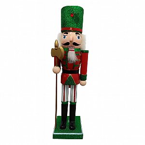 ENFEITE SOLDADO QUEBRA NOZES DECOR VRM/VRD 38cm