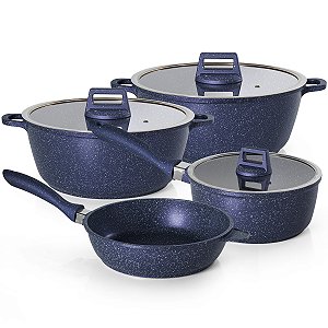 JOGO DE PANELAS 4 PECAS MODA DO CHEF - GRANIFLON AZUL