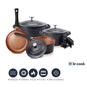 JOGO DE PANELAS LE COOK PREMIER BLACK 4PCS