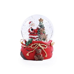 GLOBO AGUA NATALINO NOEL E RENA DECORATIVO CLR 9CM
