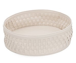 CENTRO DE MESA EM PU OFF WHITE MART 25CM