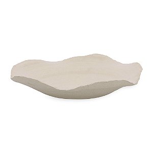 CENTRO DE MESA ORGANICO EM CERAMICA BEGE MART 37,5cm