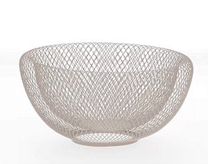 CENTRO DE MESA EM METAL CINZA MART 28CM