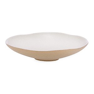 CENTRO DE MESA ORGANICO EM CERAMICA OFF WHITE MART 29,5cm