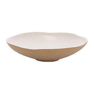 CENTRO DE MESA ORGANICO EM CERAMICA OFF WHITE MART 38,5cm