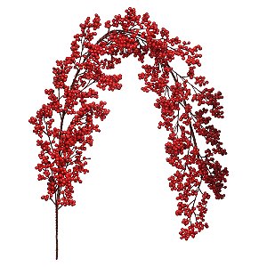 FESTAO NATALINO BERRIRES VERMELHAS 1,2M FLORARTE