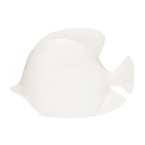 ESCULTURA PEIXE EM POLIRRESINA OFF WHITE MART 34,5cm