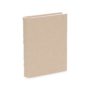 LIVRO-CAIXA EM MDF COM REVESTIMENTO EM PU BEGE MART