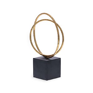 ESCULTURA EM METAL DOURADO MART 33,5CM