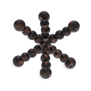 ESCULTURA EM METAL PRETO E DOURADO MART