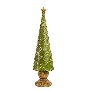 MINI ARVORE DE RESINA NATALINA DOTS EM CERAMICA - 44,5CM
