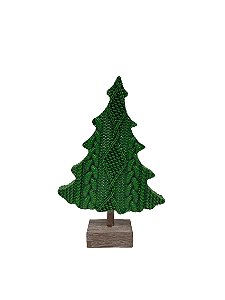 ESCULTURA MINI ARVORE DE NATAL EM RESINA VERDE
