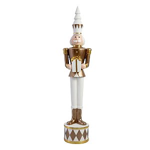 SOLDADO QUEBRA NOZES DECOR EM RESINA GOLD COLLECTION 46CM