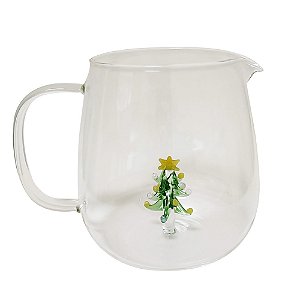 MINI JARRA NATALINA VIDRO BOROSSILICATO ARVORE 11CM