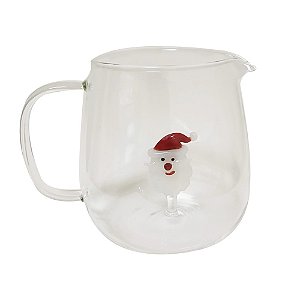 MINI JARRA NATALINA NOEL VIDRO BOROSSILICATO SANTA 27,7CM
